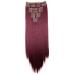 CAISHA by PRETTYSHOP XXL 20" Long 8 Pieces Set Clip In Extensions Hair Extension Synthetic Fiber Hairpiece Straight Burgundy Red CES117 burgundy red #burg CES117