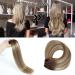Ugrace Real Hair Extensions with Invisible Fishing Cord 14 Inch Balayage Highlights in Light Brown Ash Brown & Hydrogen Blonde 70g Smooth Hair for Women - Buy Online on GoSupps.com