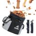 Bepilesto Dog Treat Pouch Black Dog Treat Bag with Shoulder Straps for Dog Walking Training XL Black