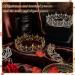 4 Pcs Baroque Prom King and Queen Crowns - Crystal Tiara and Metal Headband Set for Wedding, Gothic Costume, Birthday Party - Exquisite Bridal Accessories - Buy Online on GoSupps.com