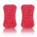 Set of 2 bath sponges massage sponges available in several colours (pink)