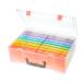 Photo Storage Box 4x6 18 Inner Photo Case Large Photo Organizer Acid-Free Photo Box Storage Photo Keeper Photo Storage Case Plastic Craft Storage Box for Photo Stickers Stamps Seeds (9 Colors) 18 Boxes Multicolor-9Color