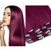 Clip In Hair Extensions Set - 100% Real Hair 7 Pieces 70g 45cm - No. Burg - International Shipping Available - Buy Online on GoSupps.com