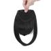 Fashion Clip In Bangs Hair Extensions Front Full Neat Bangs Fringe 2 Clips One Piece Thick Straight Hairpiece Accessories Hairpiece For Women Dark Black