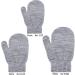 URATOT 6 Toddler Knitted Mittens Set - Winter Warm Magic Stretch Gloves for Kids 5-8 Years - Black/Light Grey/White - Buy Online on GoSupps.com