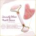 Rose Quartz Jade Roller & Gua Sha Set for Fine Lines & Wrinkles - Premium Quality, Noiseless Design, Muscle Tension Relief - Buy Online on GoSupps.com