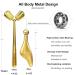 Amirce 3D Face Massager Roller & Gua Sha Tool Set - Gold Facial Skin Care for Women - Buy Online on GoSupps.com
