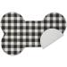 DII Braided Pet Mat Collection - 100% Cotton, Heart & Bone Shape, Navy Purrfect Black/White Buffalo Check - Buy Online on GoSupps.com