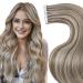 LAAVOO TAPE in Extensions Real Hair Hell Blond Tape Extensions Skin Weft Highlight Highlight Platinblond Seamless Hair Extensions Tape Real Hair Glatt #P8/24 30cm 30g 20PCs 30cm-20Pcs 3.5/24