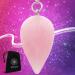 Divination pendulum for radiesthesia made of rose quartz | Pendulum made of rose quartz stone