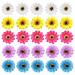 inSowni 25 Pack Beach Hawaiian Wedding Realistic Sunflower Daisy Flower Alligator Hair Clips Pins Barrettes Brooches Headpiece for Women Girls Brides