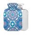 Geometric Hot Water Bottle with Cover 1L Small Hot Water Bag for Pain Relief Back Pain Hot and Cold Therapy BPA Free