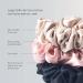 Fishers Finery 25 Momme Silk Large Scrunchies 3 Pack (Black/Pink/Champagne) - 100% Pure Mulberry Silk Hair Ties - Buy Online on GoSupps.com