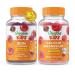 Lifeable Iron & Vitamin C Kids + Calcium Magnesium Kids Gummies Bundle - Great Tasting Vitamin Supplement Gluten Free GMO Free Chewable Gummy