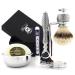 Haryali London 5 Blade Badger Razor with Shaving Brush Stand and Alum