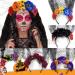 amangul Halloween Long Veil Headband Day of The Dead Lace Flower Veil Hairband Cosplay Costume Headpiece for Women Hair Decors(Fg1404) - Buy Online on GoSupps.com