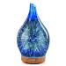 Porseme aroma diffuser humidifier 100ml hand blister 3D humidifier ultrasound quiet 7 color -changing LEDs spatial humidifier BPA free for apartment yoga spa with timer (silver) 100ml afantty