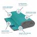 Youphoria Yoga Towel: Microfiber Non-Slip Mat Towel in Mint with Gray Stitching - Buy Online on GoSupps.com