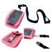 Sevas Diabetic Care - Bag for Teaming - For Freestyle Libre Measurement Tan 1 2 & 3 - A shoulder bag with a belt clip and viewing window - Including Um H nband - Pink