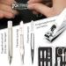Three Swords Lucca 6-Piece Nail Care Set | Luxury Manicure & Pedicure Set in Red Leather Gift Box | Skin Scissors Tweezers Nail Clipper & File - Buy Online on GoSupps.com
