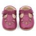 Dotty Fish Leather T-bar First Walking Shoes. Baby and Toddler Girls Shoes. Non-Slip. 3-7 UK Child 6 UK Child Plum T Bar