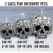Personalized Dog Stamps - Engraved Skull Design Tags | Custom Name Tags for Pets | Double-Sided Dog & Cat Collars | Unique & Funny Animal Brands (Gold) - Buy Online on GoSupps.com