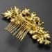Wedding Bridal Hair Combs Vintage Imitation Crystal Hairpins Prom Jewelry Gold Silver Flower Pattern Hair Accessories Pins Women Silver - Buy Online on GoSupps.com