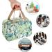IGNPION Woman Large Travel Toiletry Bag - Waterproof Makeup Organizer & Cosmetic Bag for Swimming and Gym - Green Flower - Buy Online on GoSupps.com