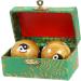 Gleavi 10 STK Metal Massage Balls - Hand & Foot Stress Relief Ball Set for Adults | Massage Globe Hand Roller Balls in Brocade Box - Buy Online on GoSupps.com