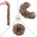 Sego Long Hair Part Real Hair Tie Extensions - Messy Bun & Updos | Voluminous Light Brown Hair (32g) - Buy Online on GoSupps.com