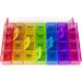 JFA Medical Weekly Small Travel Pill Box Organizer | 7-Day Reminder for Medicines, Supplements, Vitamins | 4 Compartments per Day | Multicolor | 8 Count - Buy Online on GoSupps.com