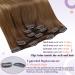 LAAVOO Real Hair Clip-In Extensions - Brown Balayage 30cm 70g Remy Human Hair 5pcs - Best Quality for Instant Length & Volume - Buy Online on GoSupps.com