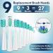 Dada-Tech Sonic Electric Toothbrush for Adults | 90% Rounded Bristles | 5 Cleaning Modes | 2-Minute Timer | 9 Replacement Heads | Green - Buy Online on GoSupps.com
