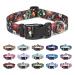 Suredoo dog collar adjustable soft & comfort nylon dog collar for small medium-sized dog puppies cats (L flowers and plants) L (neck circumference 38-63 cm width 2.5 cm) flowers and plants
