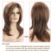 RENERSHOW Long Brown Highlight Synthetic Wig for Women - Layered Ombre Straight Hair with Dark Roots, 16 inch - Buy Online on GoSupps.com