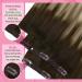 Youngsee 40cm Clip in Balayage Extensions | Real Hair Brown & Blonde | 120g - 7PCs Hair Clips - Buy Online on GoSupps.com