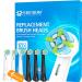 Toothbrush Heads Compatible with Braun Oral B iO Replacement Heads Fit Oral B IO 3 4 5 6 7 8 9 10 Series Electric Toothbrushes Soft Black/White 6 Pack