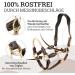 Esposita Seilhafter Ranch Halfter for Horses | Leather & Rope with Brass Fittings | Ideal Bite-Free Halter | Brown Pony Size - Buy Online on GoSupps.com