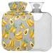 Naanle Banana lemon avocado hot bottle with reference transparent hot water bottle 1l warm steadel for bed handfoot heat pain relief heat and cold therapy