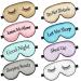 8 Pieces Sleep Mask Silk Eye Mask with Adjustable Strap Soft Blackout Blindfold Sleeping Eye Cover Mask for Women Men Full Night's Sleep Travel Nap Meditation Blindfold (Elegant Colors)