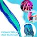 12 Pcs Dark Blue/Turquoise Clip in Hair Extensions 22 Inch - Colorful Highlights for Kids, Women - Heat-Resistant Synthetic Hair for Party Decor - Buy Online on GoSupps.com