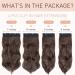 Curly Synthetic Hair Extensions Clip in 22 Inches - 4PCS, #Chestnut Brown - Buy Online on GoSupps.com