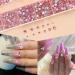 Nail Rhinestones Set - Pink Nail Art Gems, Flatback Design for DIY Acrylic Nails, Crafts & Decorations - AB Rhinestones Glass Crystals - Buy Online on GoSupps.com