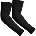 2 Pieces Knitted Compression Arm Sleeves for Men Full Arm Gradient Compression Sleeves Support Sleeve for Weightlifting Basketball Golf and Training Black