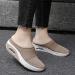 PGOJUNI Women's Fashion Diabetic Slip-On Sneakers - Air-Cushion Walking Shoes in Khaki - Buy Online on GoSupps.com