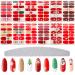 Fantasyon 12 Sheets Christmas Full Nail Wraps DIY Self-Adhesive Nail Polish Stickers with Deer Snowman Xmas Tree Design and Nail File for Girl and Women