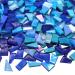 LITMIND Blue Mixed Irregular Stained Glass Mosaic Tiles for Art Crafts 8.8oz Value Pack Mosaic Making Supplies Mosaic Kits for Adults