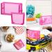3-Piece Rose Red Mesh Makeup Bag Set - Travel & Office Zipper Pouches - Buy Online on GoSupps.com