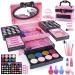 Foodwork set girl make -up case girls kids makeup - washable make -up children girl toys Halloween Christmas birthday gifts for girls 4-12 years (pink) pink