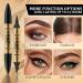  ZukqrymluvIQ 2-in-1 Eyebrow Pencil and Eyeliner Pencil - Waterproof Precise Line for Eyebrows and Long-Lasting Natural-Looking Eyeliner (Brown) - Buy Online on GoSupps.com
